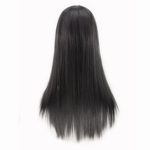 Black straight hair wig Inches 10 12 14 16 18 20 22 24 - Picture 3 of 3